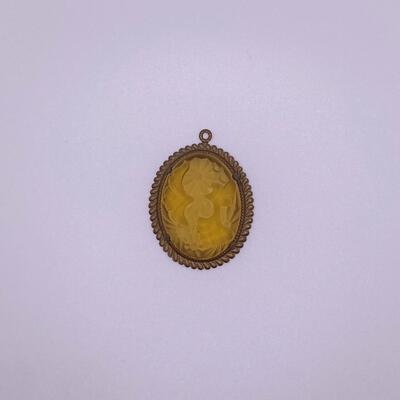 Etched Floral Pendant