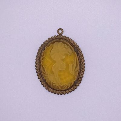 Etched Floral Pendant
