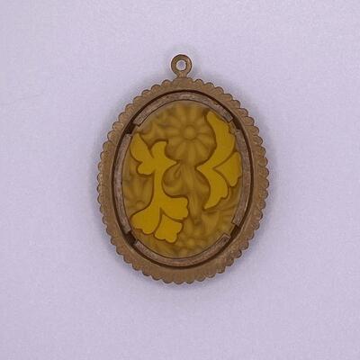 Etched Floral Pendant