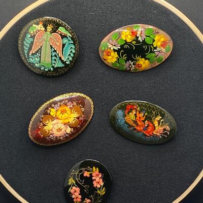Collection of Hand-Painted Pins