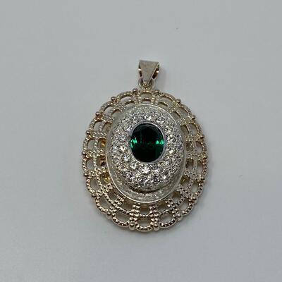 Double-Sided Jewel and Cameo Pendant