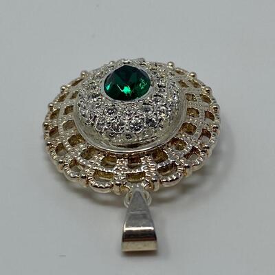 Double-Sided Jewel and Cameo Pendant
