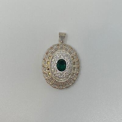 Double-Sided Jewel and Cameo Pendant
