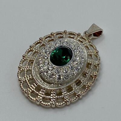 Double-Sided Jewel and Cameo Pendant