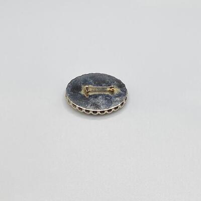 Vintage Black Cameo Pin