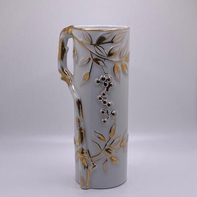 Gold Tone Hand-Painted Vessel