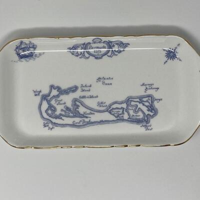 Vintage White Vessel and Decorative Plate