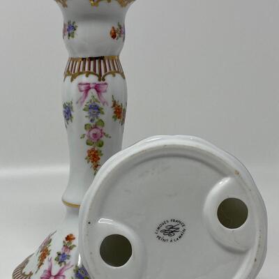 Pair of Limoges France Candle Holders
