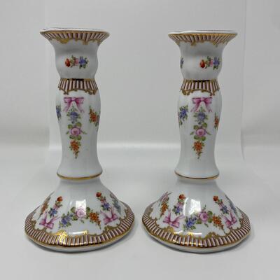 Pair of Limoges France Candle Holders