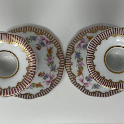 Pair of Limoges France Candle Holders