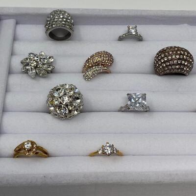 Collection of Vintage Costume Jewelry Rings