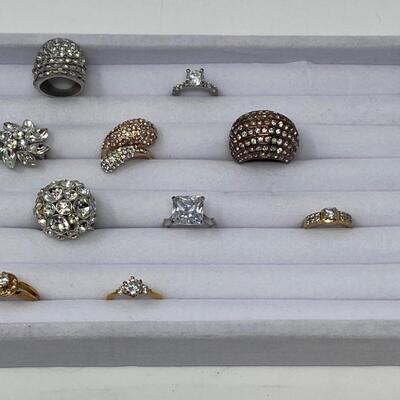 Collection of Vintage Costume Jewelry Rings