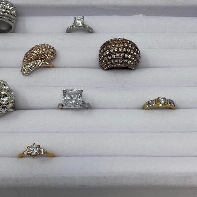 Collection of Vintage Costume Jewelry Rings