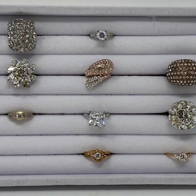 Collection of Vintage Costume Jewelry Rings