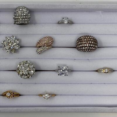 Collection of Vintage Costume Jewelry Rings