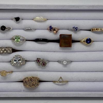 Collection of Costume Jewelry Rings