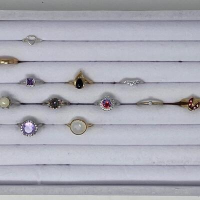 Collection Of Costume Jewelry Rings