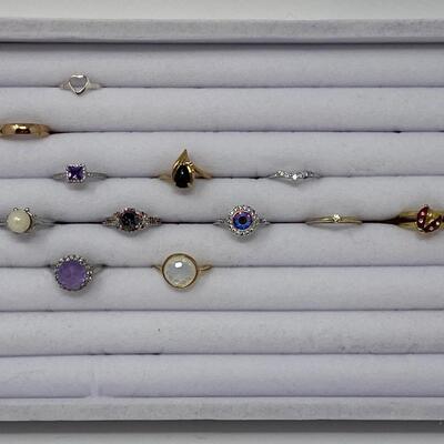 Collection Of Costume Jewelry Rings