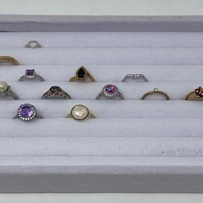 Collection Of Costume Jewelry Rings