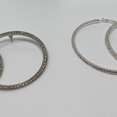 The Crystal Hoop Earrings Lot