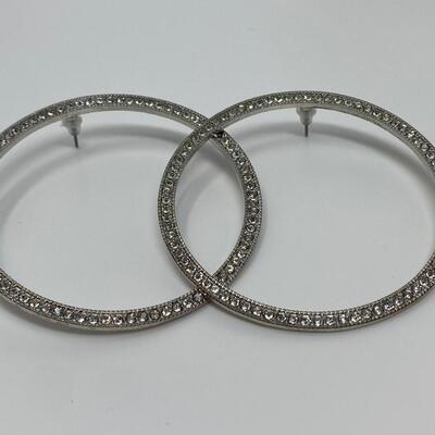 The Crystal Hoop Earrings Lot