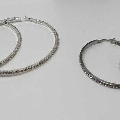 The Crystal Hoop Earrings Lot