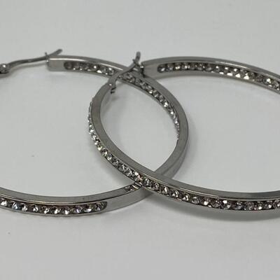 The Crystal Hoop Earrings Lot