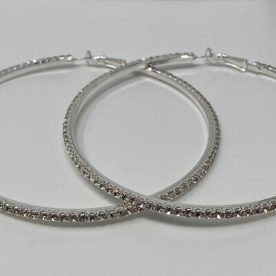The Crystal Hoop Earrings Lot