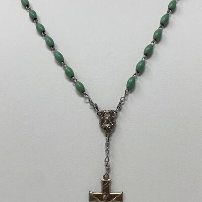 Sterling Silver Necklace and Rosary Lot