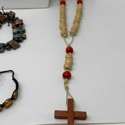 Sterling Silver Necklace and Rosary Lot