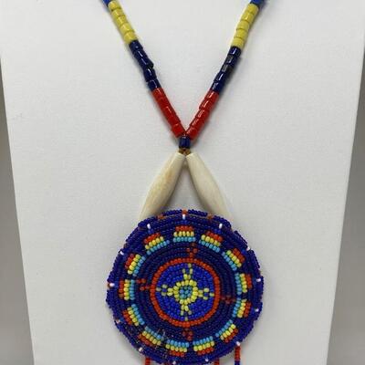Multi-Color Microbead and Bead Necklace