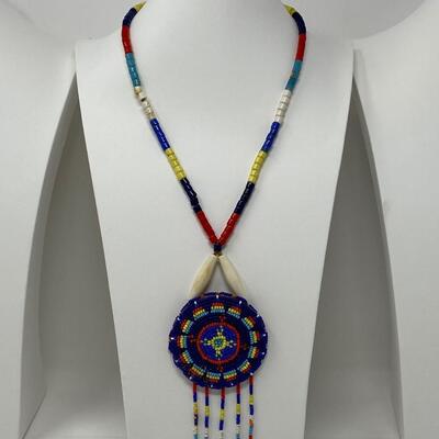 Multi-Color Microbead and Bead Necklace