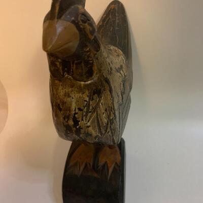 WOOD CARVED ROOSTER or CHICKEN - FOLK ART - FARM HOUSE COUNTRY 9.5â€ high x 7â€ long approx