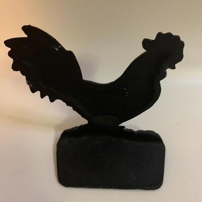 Cast Iron Rooster Chicken Hen Door Stop / Paper weight - 5.5â€ long x 4.5â€ high approx
