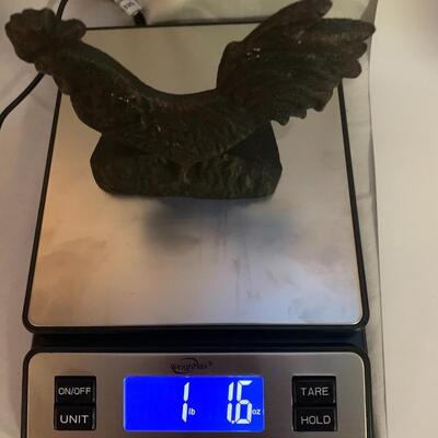Cast Iron Rooster Chicken Hen Door Stop / Paper weight - 5.5â€ long x 4.5â€ high approx