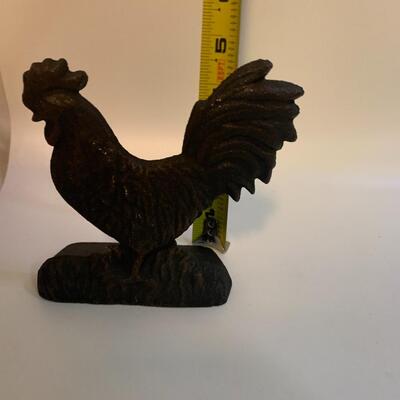 Cast Iron Rooster Chicken Hen Door Stop / Paper weight - 5.5â€ long x 4.5â€ high approx