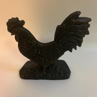 Cast Iron Rooster Chicken Hen Door Stop / Paper weight - 5.5â€ long x 4.5â€ high approx