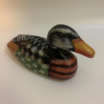 3 Wooden â€œDecoyâ€ Ducks - 6â€ long 8.5â€ long & 10.5â€ long approx. each is 2-3â€ high