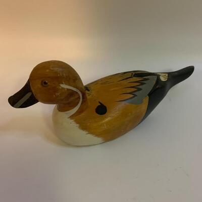 3 Wooden â€œDecoyâ€ Ducks - 6â€ long 8.5â€ long & 10.5â€ long approx. each is 2-3â€ high