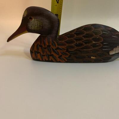 3 Wooden â€œDecoyâ€ Ducks - 6â€ long 8.5â€ long & 10.5â€ long approx. each is 2-3â€ high