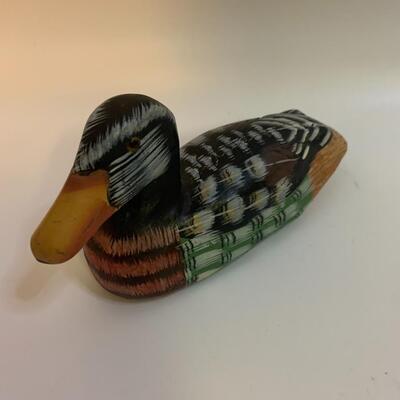3 Wooden â€œDecoyâ€ Ducks - 6â€ long 8.5â€ long & 10.5â€ long approx. each is 2-3â€ high