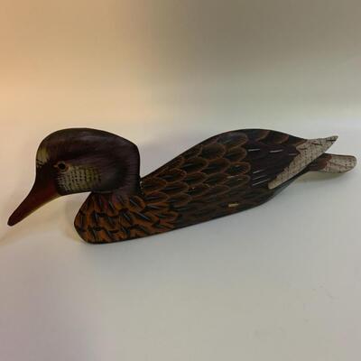 3 Wooden â€œDecoyâ€ Ducks - 6â€ long 8.5â€ long & 10.5â€ long approx. each is 2-3â€ high