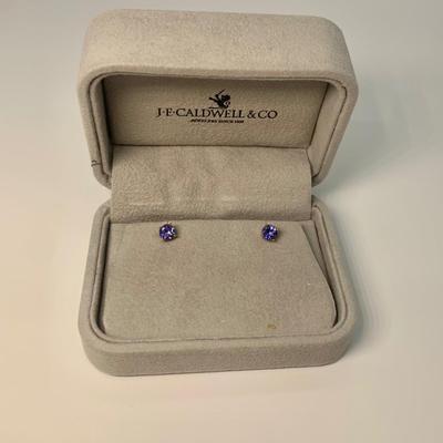 LOT 13: 14K  tw .94g Tanzanite Post Earrings- New