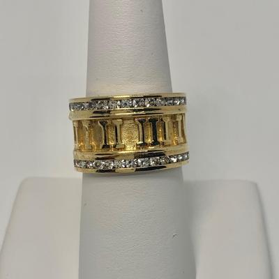 LOT 42: 925 NH  Roman Numeral Ring by Michael Valitutti - Size 8