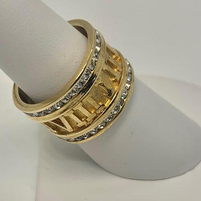 LOT 42: 925 NH  Roman Numeral Ring by Michael Valitutti - Size 8