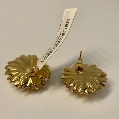 LOT 48: 14k 3.8g New Sunflower Pierced Post Earrings