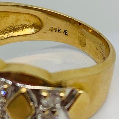 LOT 105: 14K Gold Size 7 Diamond Ring - 6.01 gtw