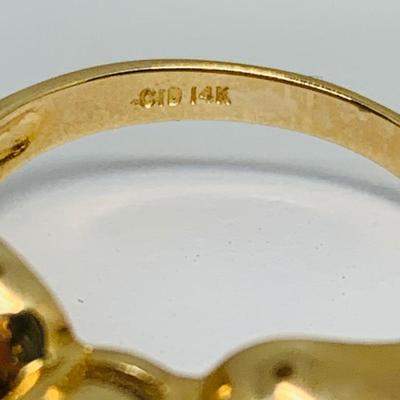 LOT 132: Blue Sapphire 14K Gold Size 7 Ring - 4.59 gtw