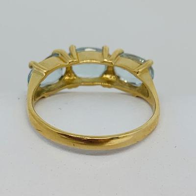 LOT 135: Topaz & 14K Gold Size 6 Ring - 2.39 gtw