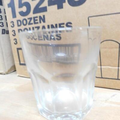 1 Box of Libbey Commercial Gibraltar Double Rocks  Drinking Glasses 3 Dozen per Box New in Box (#38)